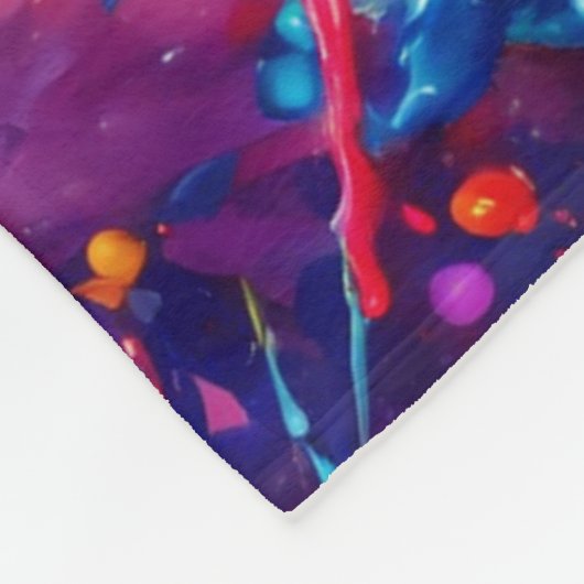 Farbiges Design von Nassfarben Fleecedecke (Ecke)