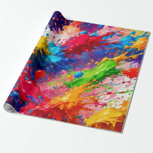 Farbiges Design von Nassfarben Geschenkpapier