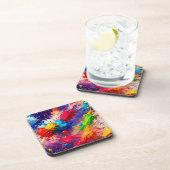 Farbiges Design von Nassfarben Getränkeuntersetzer (Rechte Seite)