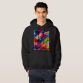 Farbiges Design von Nassfarben Hoodie (Vorne ganz)