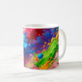 Farbiges Design von Nassfarben Kaffeetasse (VorderseiteRechts)