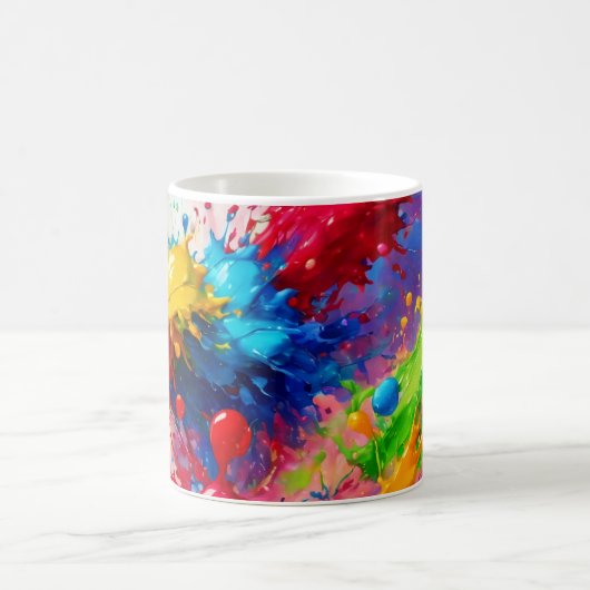 Farbiges Design von Nassfarben Kaffeetasse (Mittel)