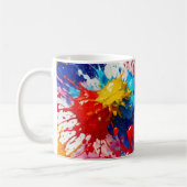 Farbiges Design von Nassfarben Kaffeetasse (Links)