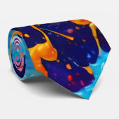 Farbiges Design von Nassfarben Krawatte (Gerollt)