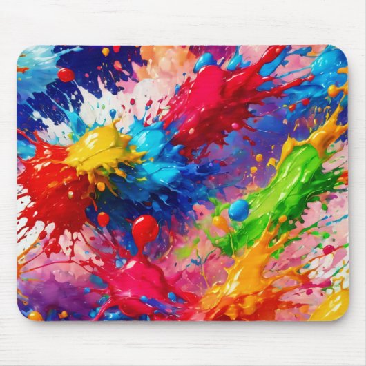 Farbiges Design von Nassfarben Mousepad (Vorne)