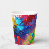 Farbiges Design von Nassfarben Pappbecher (Links)