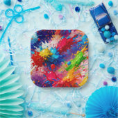 Farbiges Design von Nassfarben Pappteller (Party)