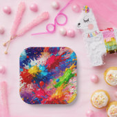 Farbiges Design von Nassfarben Pappteller (Party)