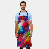 Farbiges Design von Nassfarben Schürze (Getragen)