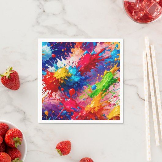 Farbiges Design von Nassfarben Serviette (Beispiel)