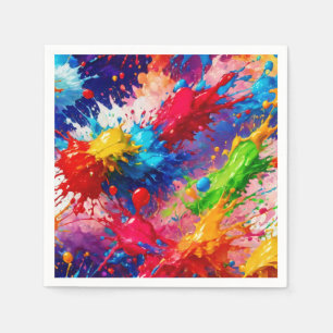 Farbiges Design von Nassfarben Serviette