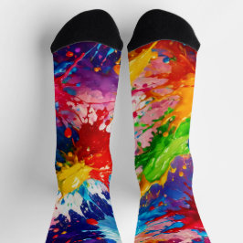 Farbiges Design von Nassfarben Socken