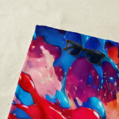 Farbiges Design von Nassfarben Strandtuch (Beispiel)