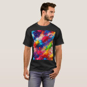 Farbiges Design von Nassfarben T-Shirt (Vorne ganz)
