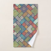 Farbiges Diagonalmuster Badhandtuch Set (Handtuch)