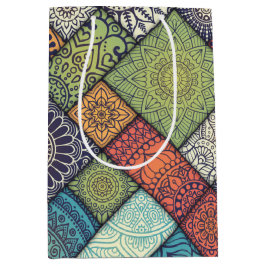 Farbiges Diagonalmuster Mittlere Geschenktüte