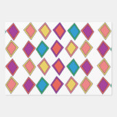 Farbiges Diamant-Geometrisches Muster Geschenkpapier Set (Vorderseite 3)