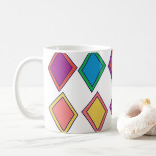 Farbiges Diamant-Geometrisches Muster Kaffeetasse