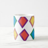 Farbiges Diamant-Geometrisches Muster Kaffeetasse (Mittel)