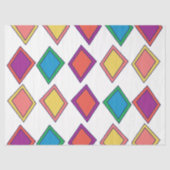 Farbiges Diamant-Geometrisches Muster Seidenpapier (Vorderseite)