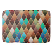 Farbiges Diamantmuster Badematte (Vorderseite)