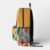 Farbiges Diamantmuster Bedruckter Rucksack (Rechts)