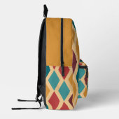 Farbiges Diamantmuster Bedruckter Rucksack (Links)