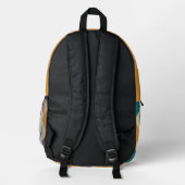 Farbiges Diamantmuster Bedruckter Rucksack (Rückseite)