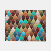 Farbiges Diamantmuster Fußmatte (Vorderseite)