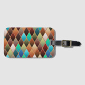 Farbiges Diamantmuster Gepäckanhänger (Vorderseite (Horizontal))