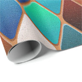 Farbiges Diamantmuster Geschenkpapier (Rolleneckpunkt)