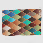 Farbiges Diamantmuster Golfhandtuch (Horizontal)