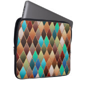 Farbiges Diamantmuster Laptopschutzhülle (Vorne Rechts)