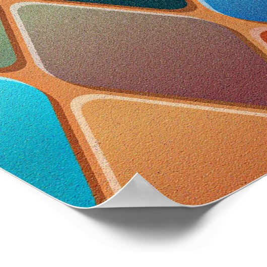 Farbiges Diamantmuster Poster (Ecke)