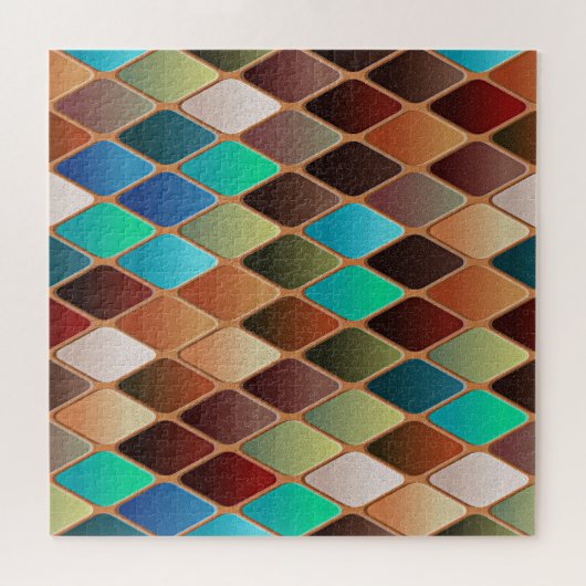 Farbiges Diamantmuster Puzzle (Horizontal)