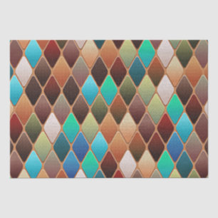 Farbiges Diamantmuster Seidenpapier