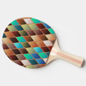 Farbiges Diamantmuster Tischtennis Schläger (Seitenansicht)