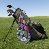 Farbiges digitales Blumenmuster Golfhandtuch (Gras)
