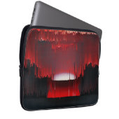 Farbiges digitales Sonnenuntergangs-Glitch Laptopschutzhülle (Vorne Rechts)