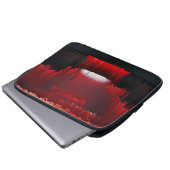 Farbiges digitales Sonnenuntergangs-Glitch Laptopschutzhülle (Vorne Knopf)