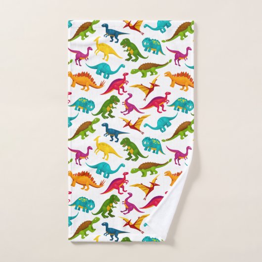 Farbiges Dinosaurier-Design Badhandtuch Set (Handtuch)