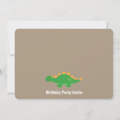 Farbiges Dinosaurier-Kindergeburtstag-Party Einladung (Rückseite)