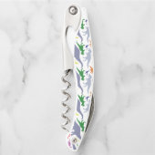 Farbiges Dinosaurier-Muster (Licht) Kellnermesser (Vorderseite)