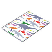 Farbiges Dinosaurier-Muster (Licht) Notizblock (Linke Seite)