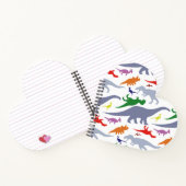 Farbiges Dinosaurier-Muster (Licht) Notizbuch (Innenseite)