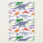 Farbiges Dinosaurier-Muster (Licht) Planer (Vorderseite)