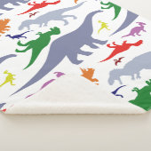 Farbiges Dinosaurier-Muster (Licht) Sherpadecke (3/4)