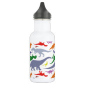 Farbiges Dinosaurier-Muster (Licht) Trinkflasche (Links)