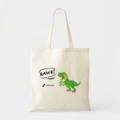 Farbiges Dinosaurier-Muster mit dem Namen T-Rex Bo Tragetasche (Vorne)