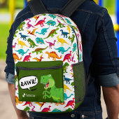 Farbiges Dinosaurier-Muster mit dem Namen T-Rex Gr Bedruckter Rucksack